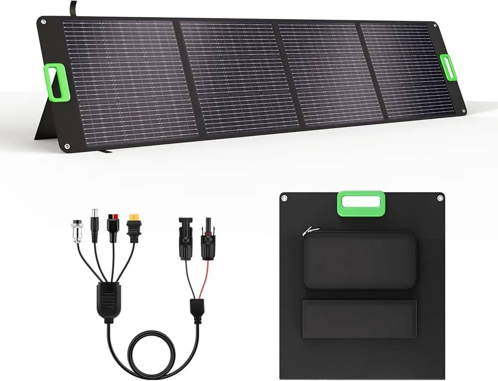 200W Portable Solar Panel for Power Station, Foldable Solar Charger