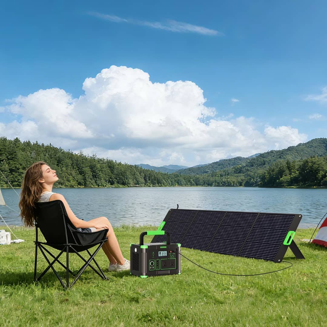 200W Portable Solar Panel for Power Station, Foldable Solar Charger