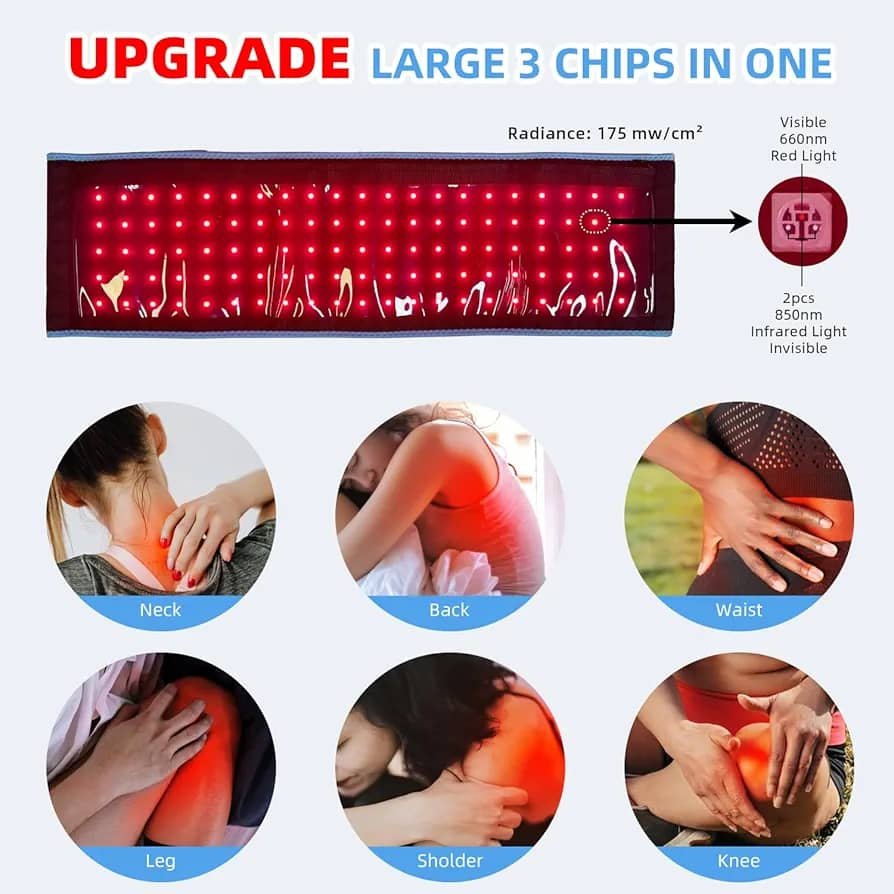proheal red light therapy belt — infrared pain relief wrap for back, waist & muscle recovery